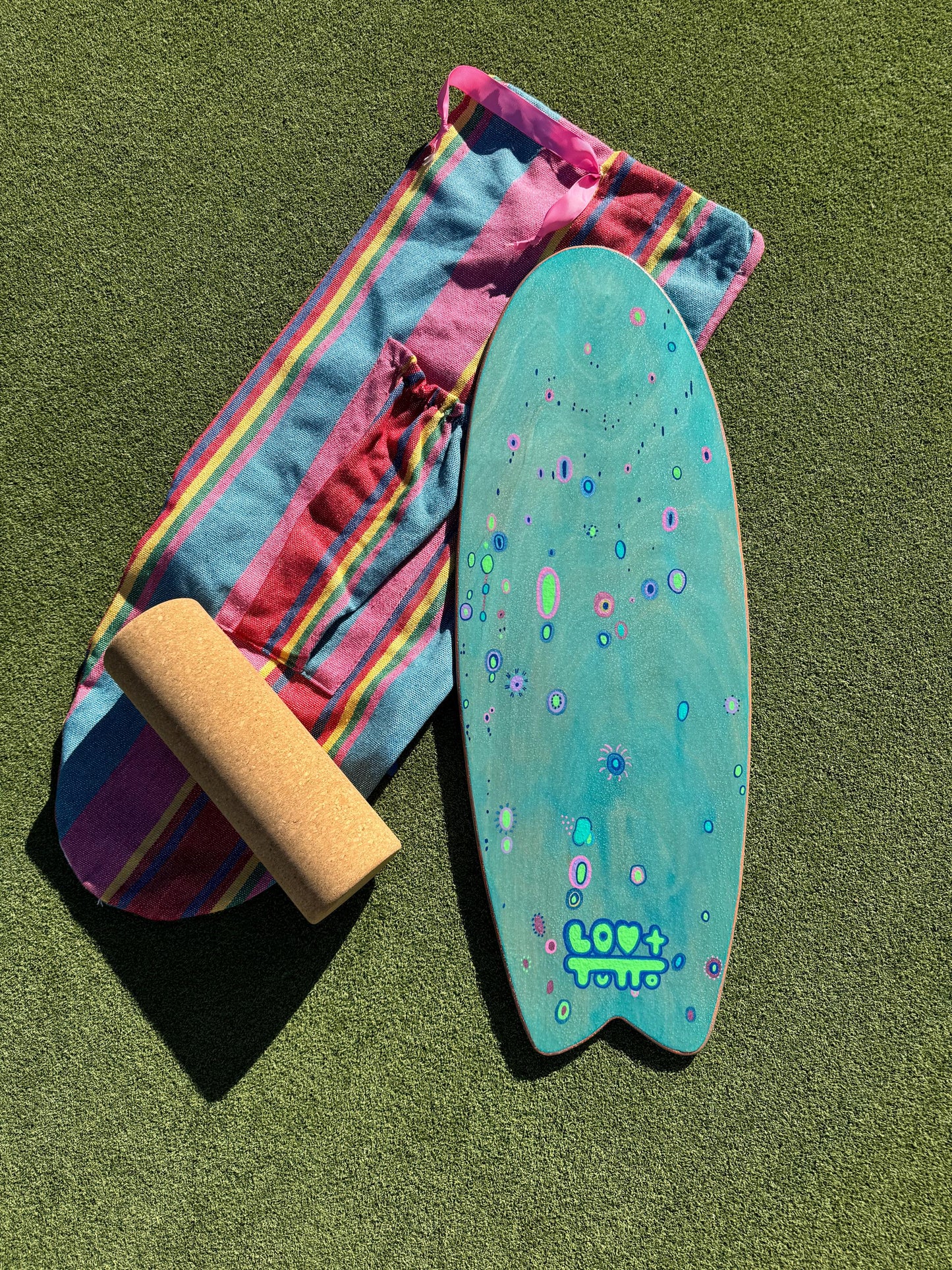 SpongeBob - Handcrafted Art Balance Board with Roller and Backpack