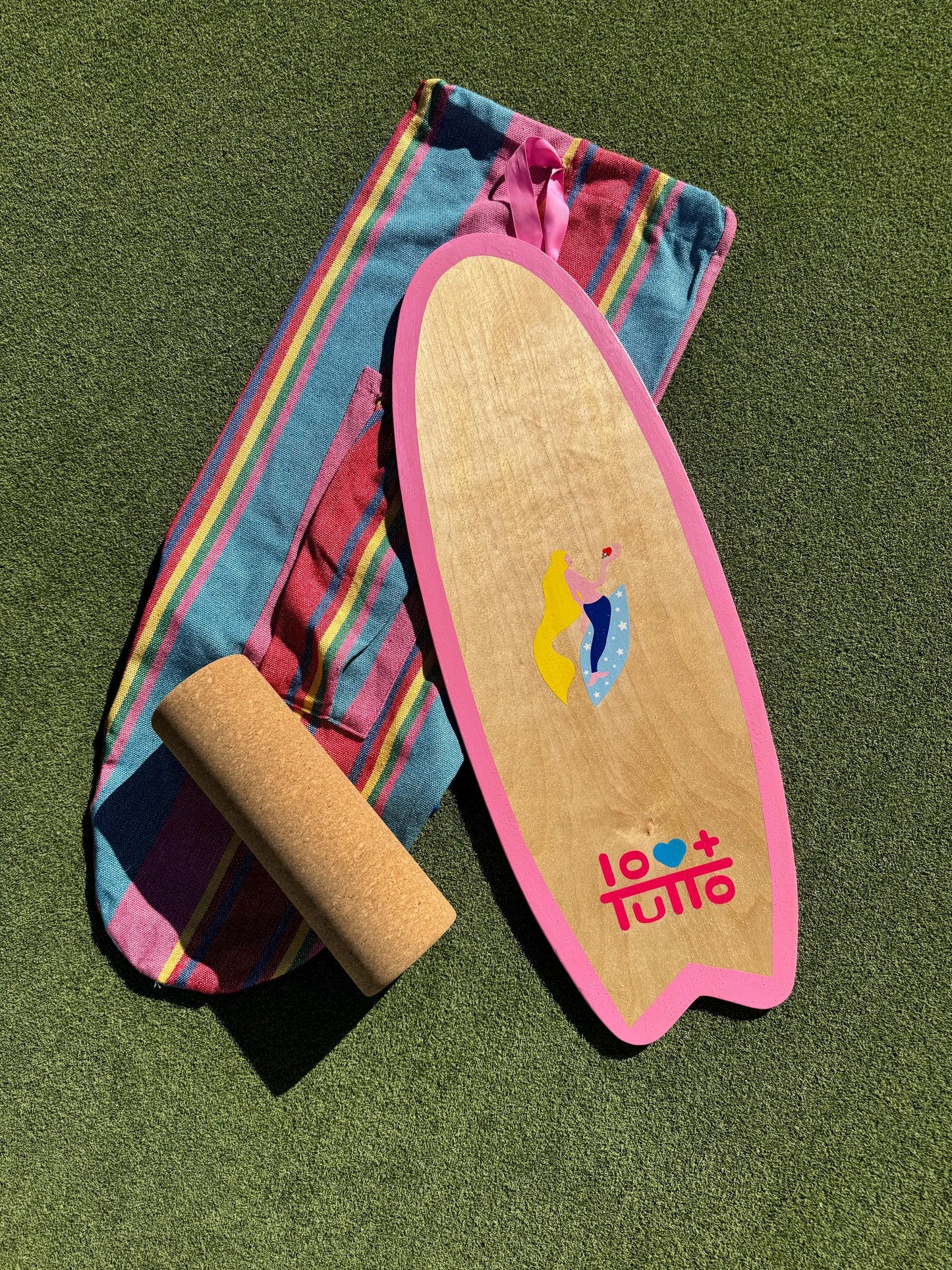 Eve - Handcrafted Art Balance Board with Roller and Backpack