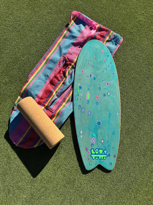 SpongeBob - Handcrafted Art Balance Board with Roller and Backpack