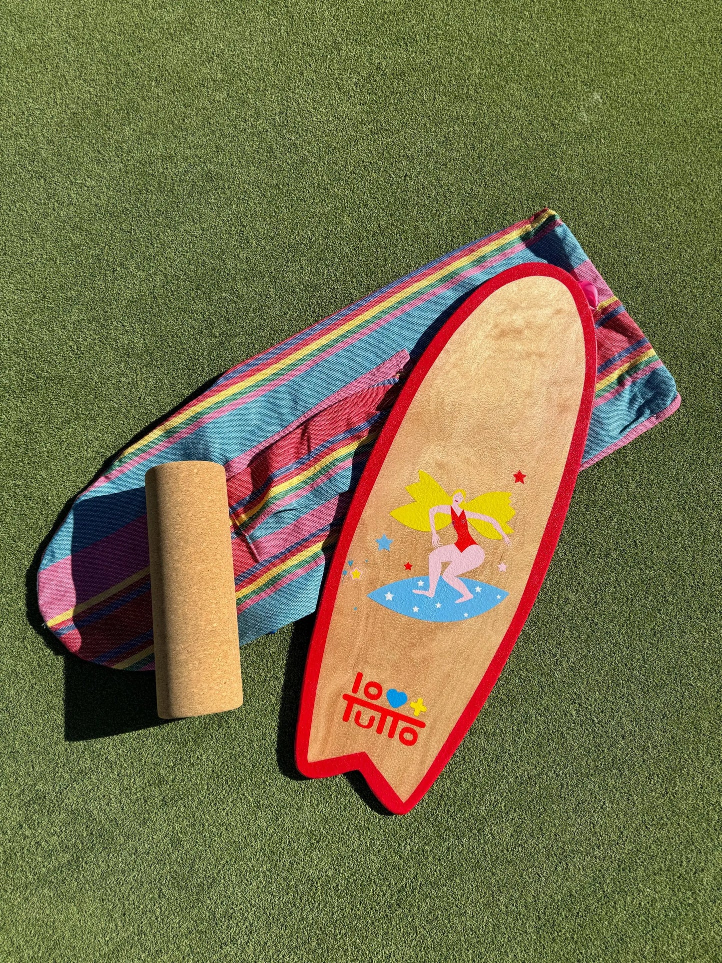 Angel - Handcrafted Art Balance Board with Roller and Backpack