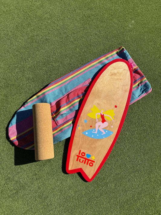 Angel - Handcrafted Art Balance Board with Roller and Backpack